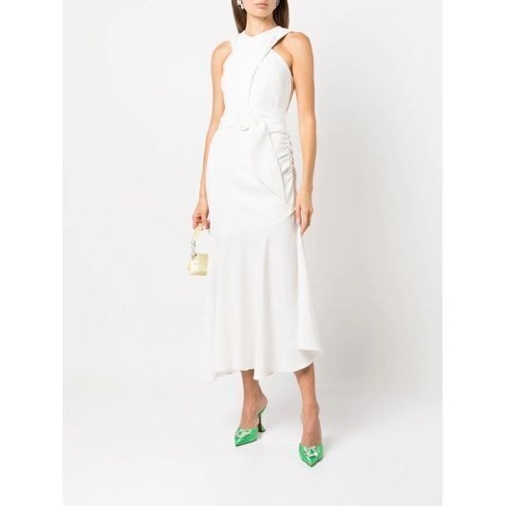 Sachin &‎ Babi NWT Naomi Halter Midi Dress in Ivory Size 10 MSRP $495